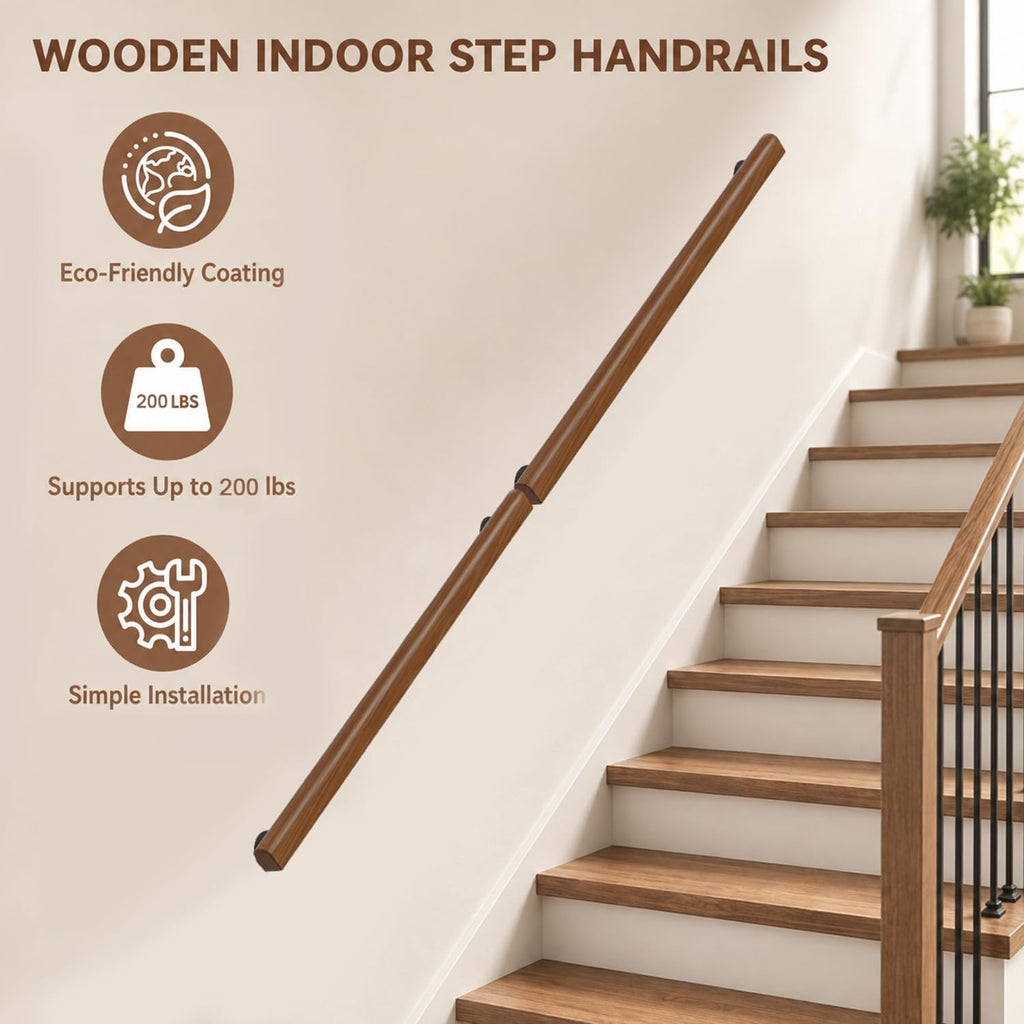 Wooden Handrails for Indoor Stairs | Casa Home Living