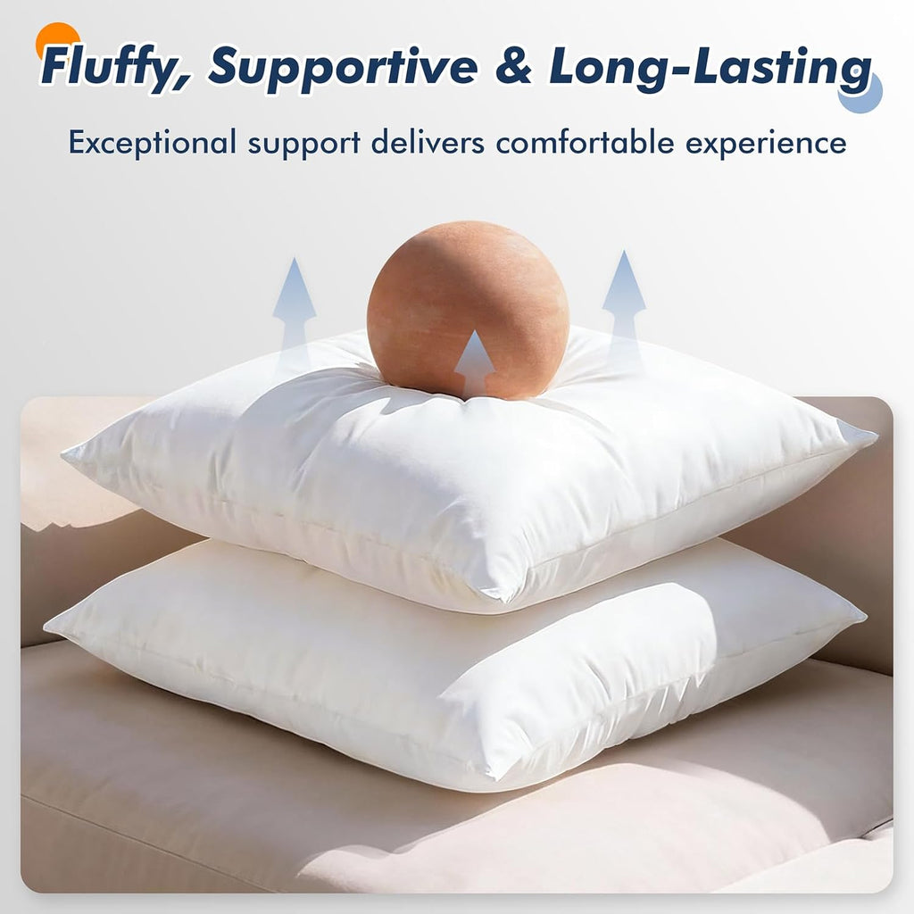 12x20 Outdoor Pillows,Water Resistant Lumbar Pillow Insert - Set of 2