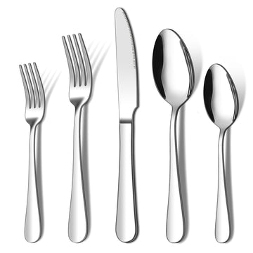 40 Piece Silverware Flatware Set, Stainless Steel Cutlery Set for 8