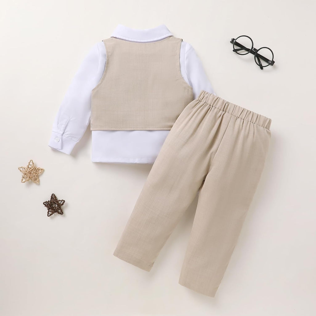 Toddler Boy Suit Formal Outfit Wedding Clothes Set
