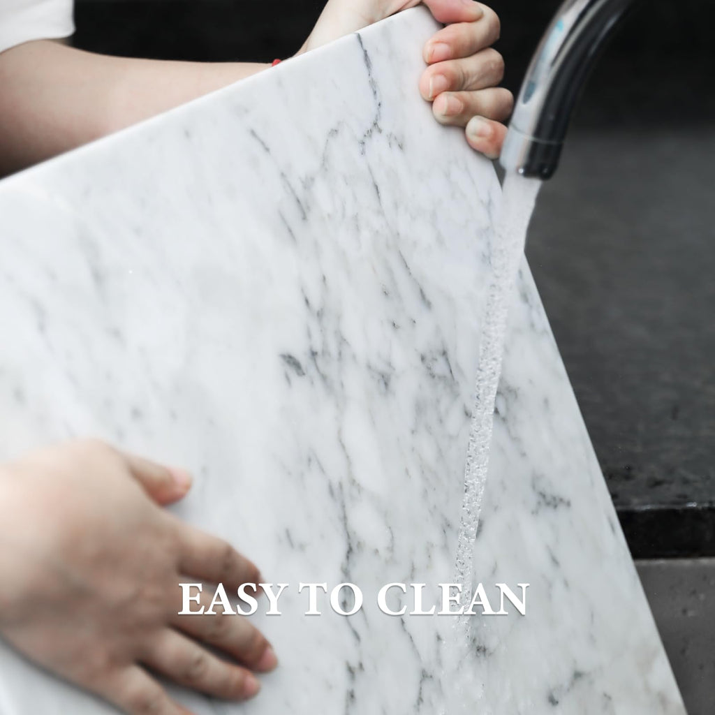 Italian Carrara Marble Cutting Board, 16x20inch Extra Large Hand Crafted Marble Slab for Cheese, Charcuterie, Pastry