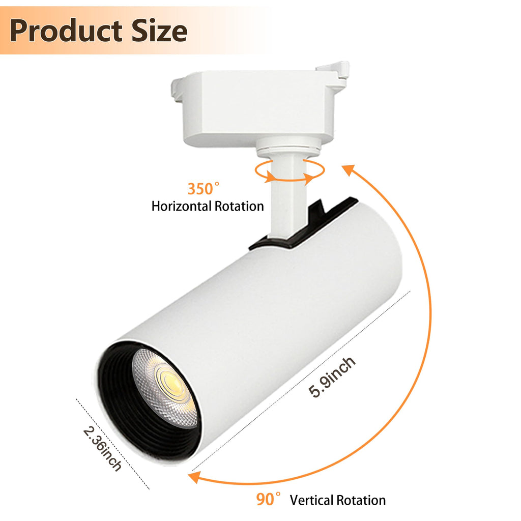 24 Pack White H Type LED Track Lighting Kit