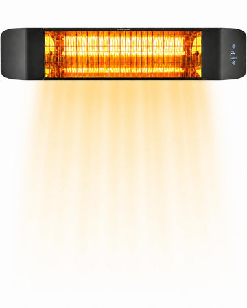 Electric Infrared Patio Heater, WiFi Wall-Mount, Black