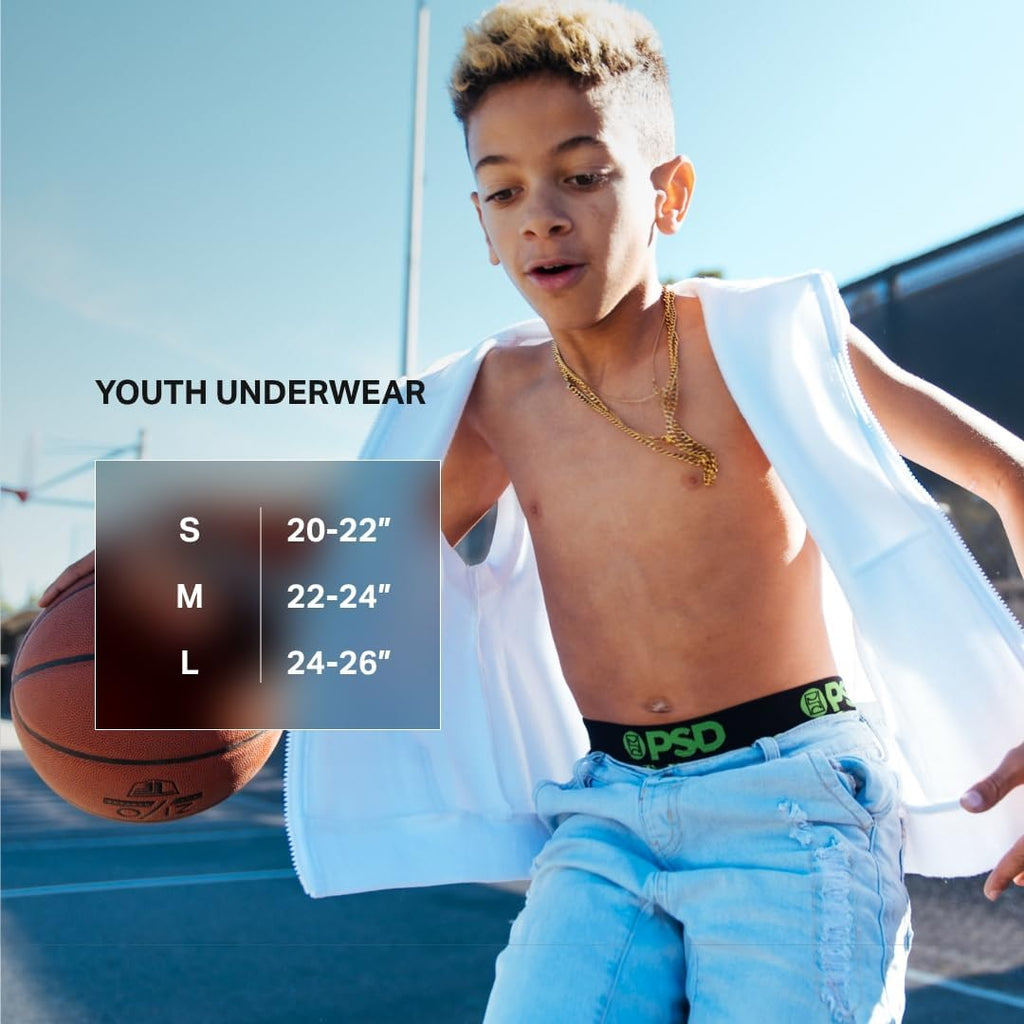 Youth Boys Underwear Money Graphic Print Boxer Briefs, Packs & Singles