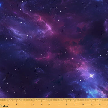 Outer Space Fabric by The Yard 3 Yards Galaxy Soft Flannel Decorative Fabric for Boys Girls Universe Planet Printed