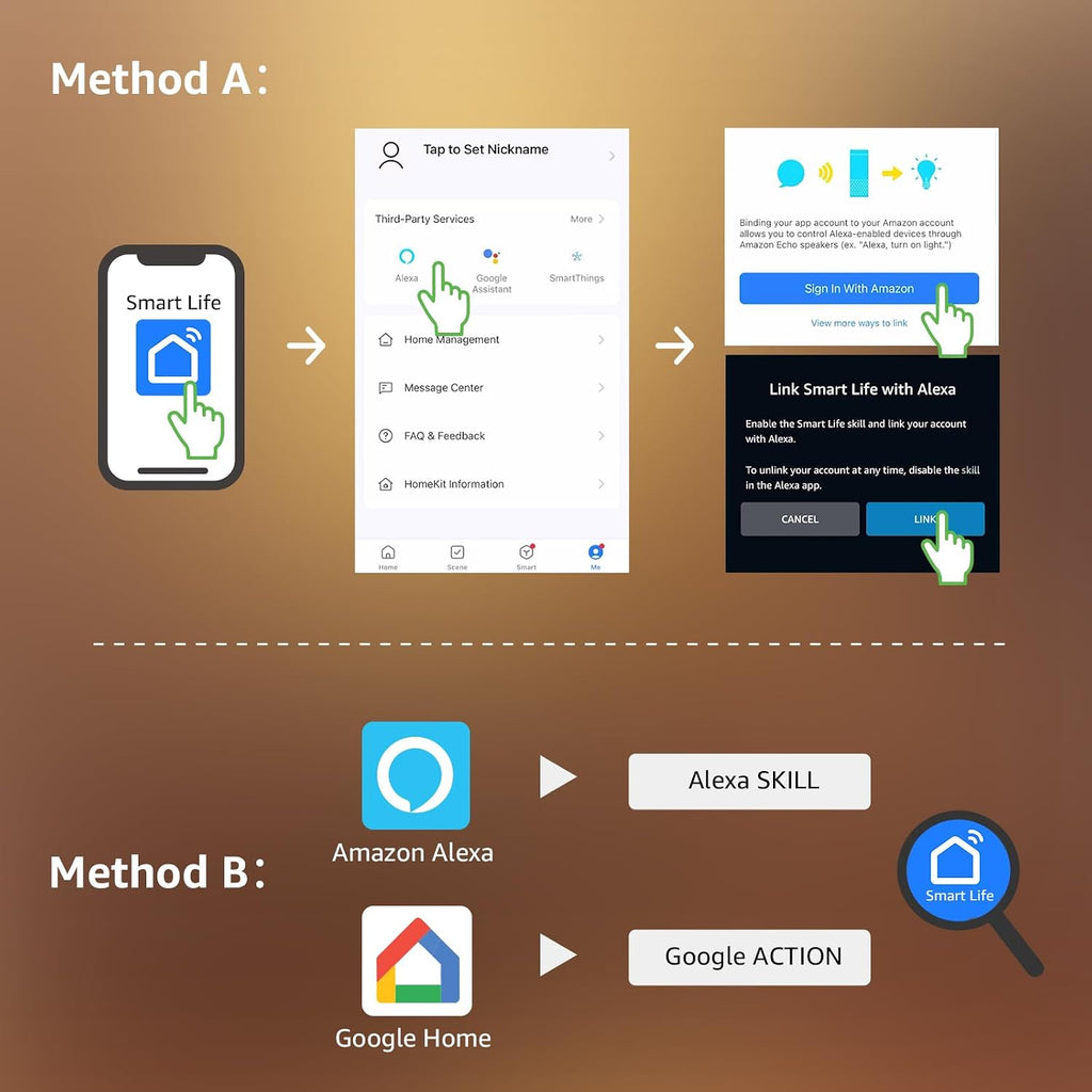 LED Smart Light Bulbs, Compatible with Alexa and Google Assistant, 60 Watt Equivalent, Dimmable with App (Not Support