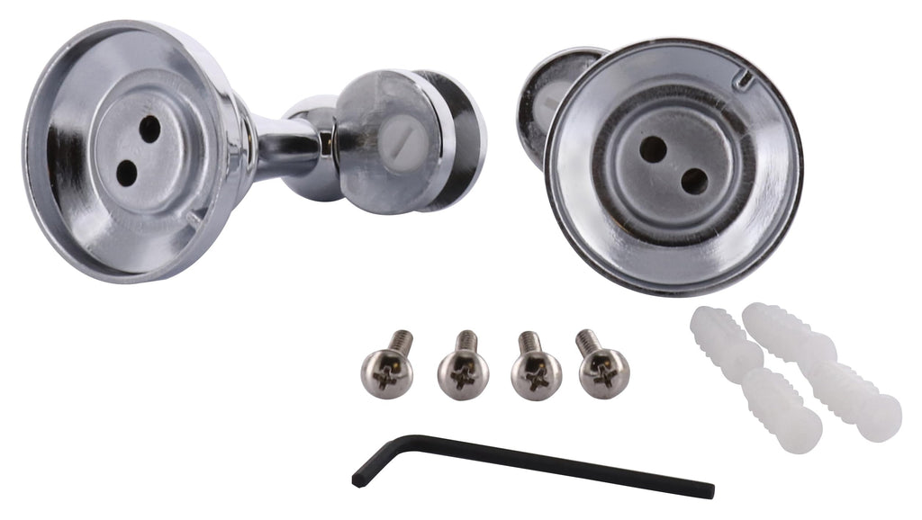 Chrome Victorian Mirror Pivots - Pair