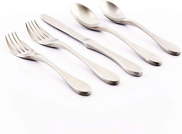 Matte 20-Piece Flatware Set, Silver