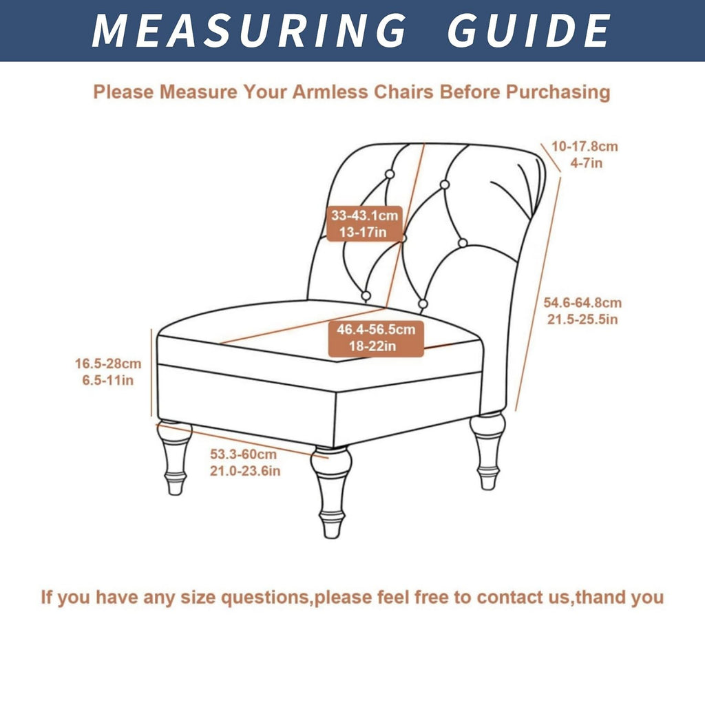 Armless Chair Slipcover Removable Armless Accent Chairs Covers Washable Armless Slipper Chair Slipcover Printed