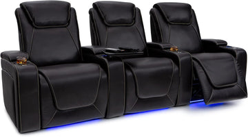 Paladin Home Theater Seating, Heat & Massage, Powered Headrest, Powered Lumbar, Italian Leather, Powered Recline