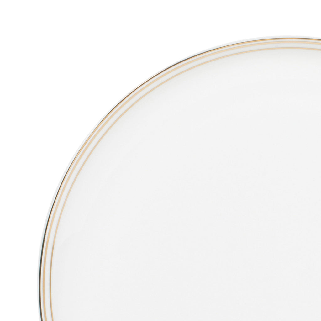 By Fitz and Floyd Nevaeh Bone China Coupe Gold Bands Dinnerware Set, Service for 4