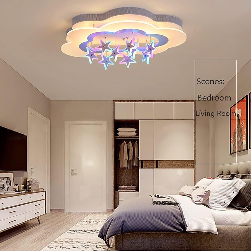 Clouds Stars LED Ceiling Light Creative Cartoon Ceiling Lamp Children's Room Lovely Close To Ceiling Light Fixtures