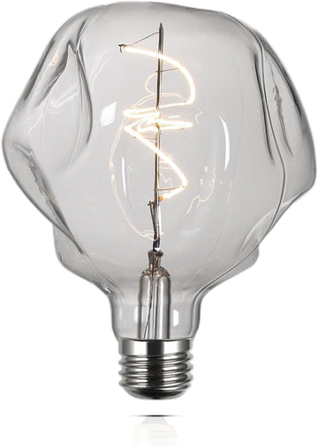 G125 Large Alien Globe Edison Bulb,2700K Clear GlassDimmable LED E26 5W 1PK