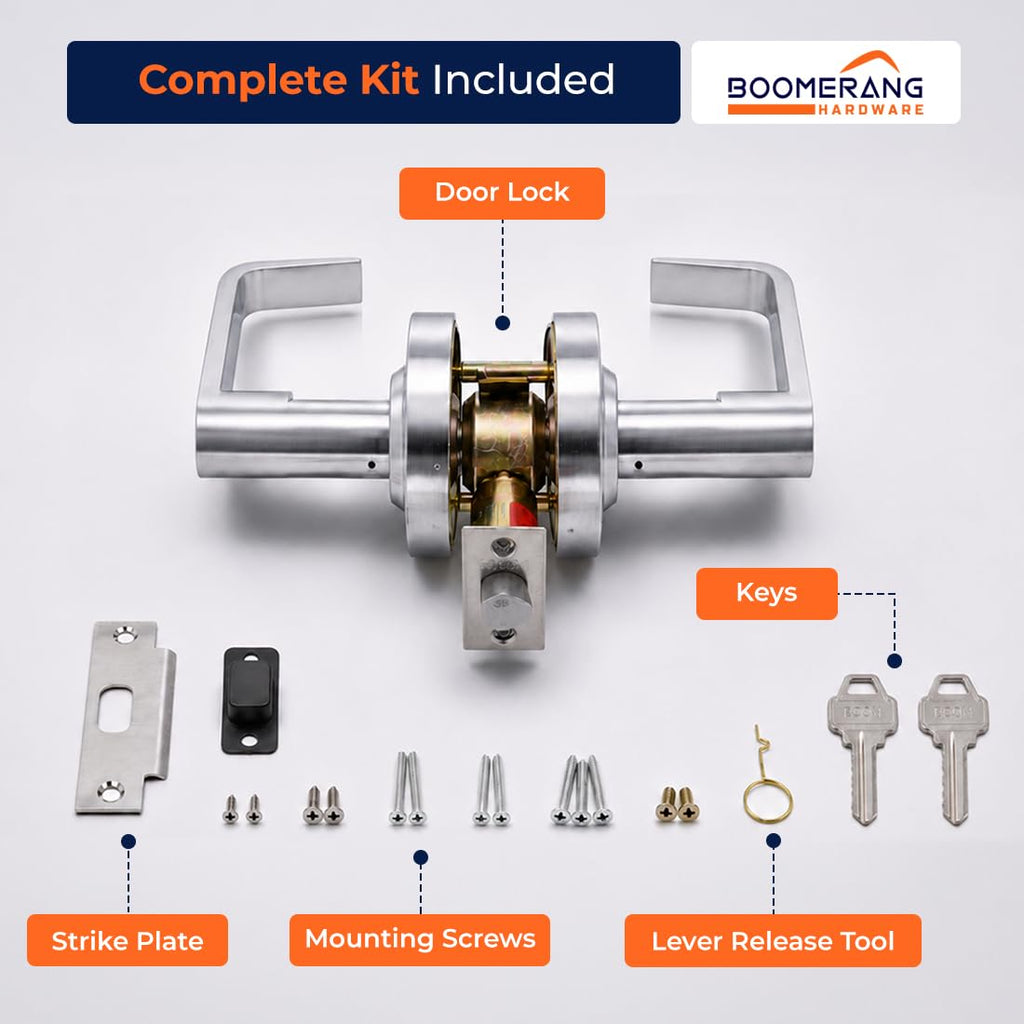 Heavy-Duty Classroom Function Commercial Lever Door Lock