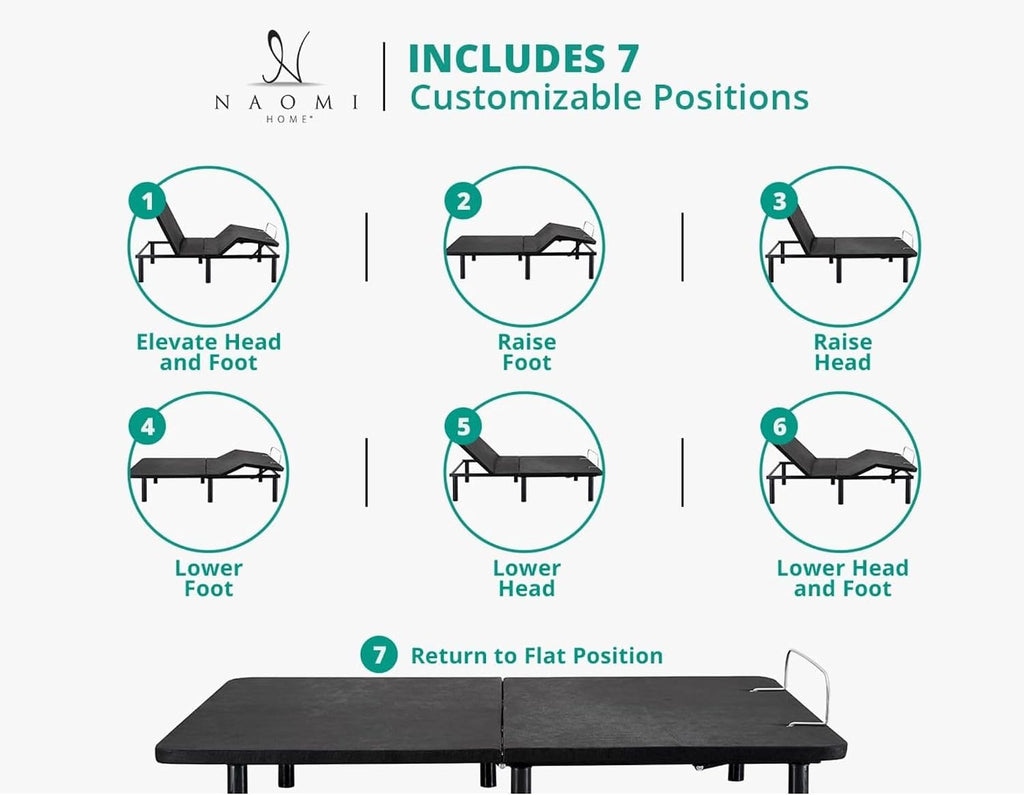 Serenity Queen Adjustable Bed Base, Zero Gravity & USB