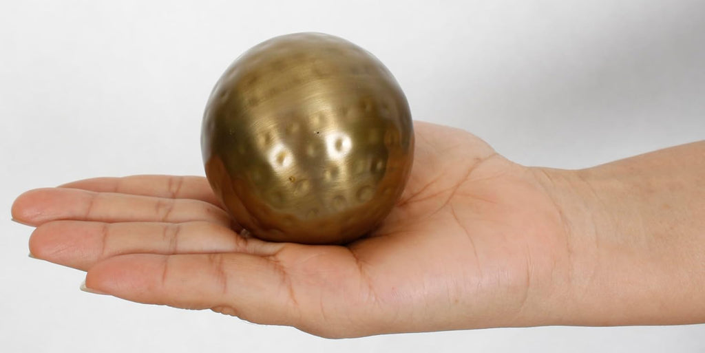 Decorative Balls, Orbs, Spheres Pieces 2.75 inch Bowl/Vase Filler Antique Brass - Set of 6