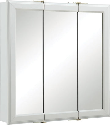 Wyndham Bathroom Medicine Cabinet with Mirror, 30 Inch Wall Mount Medicine Cabinet, 3 Mirrored Doors, Bathroom Wall