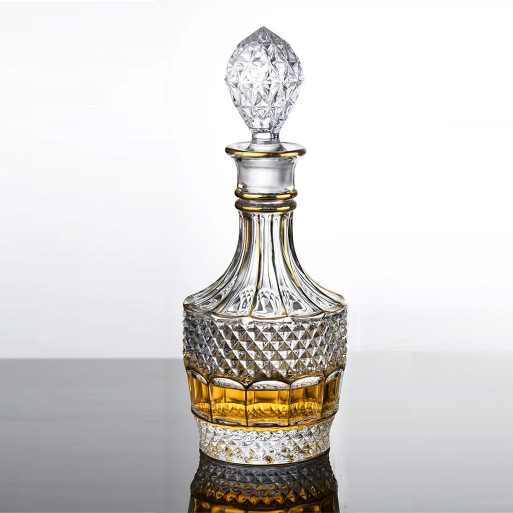 Ry Hand painted Gold design liquor Decanter,Crystal Whiskey Decanter