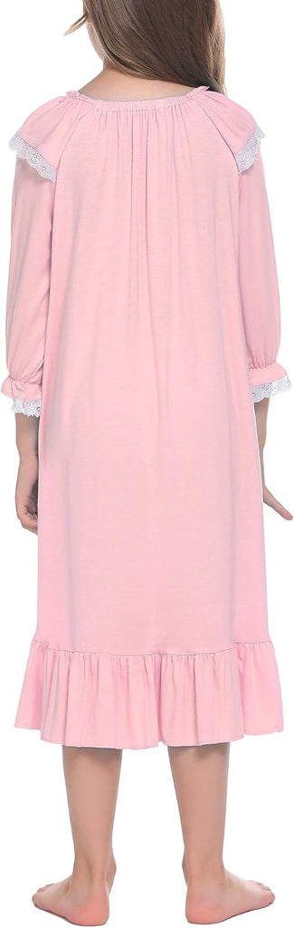 Girls' Nightgowns Toddler Pajamas Dress Soft Princess Nightshirts
