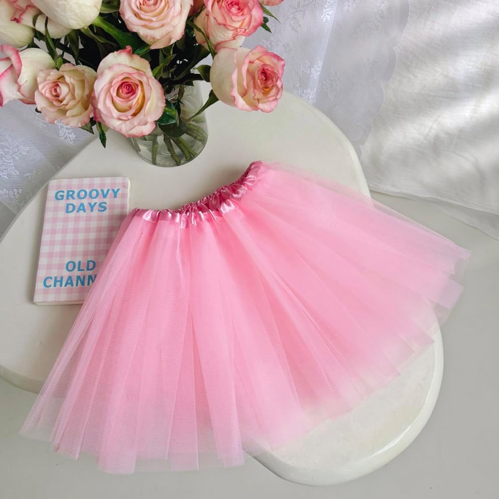 5 Pack Tutu Skirt for Ballet Dance Tutus with Hairbows