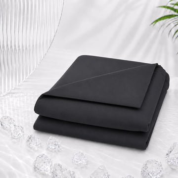 Double-Sided Cooling Comforter Queen Size, Ice Silk Summer Blanket, Smooth No-Stripes, No-Seam, Edge-Free Design