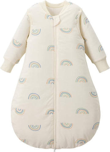 2.5 TOG Baby Sleep Sack 100% Cotton Winter Long Sleeve Baby Wearable Blanket, Super Warm Quilted Comfy Toddler