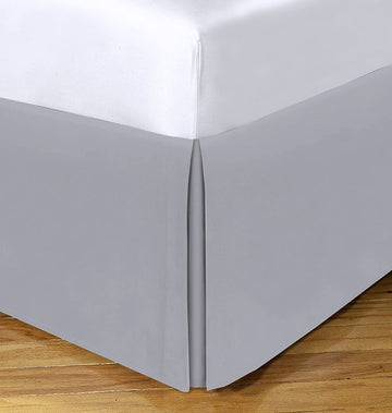 Box Pleated Bed Skirt- 15" Inch Drop Bed Skirt 100% Egyptian Cotton 800 Thrade Count - California King Size Split
