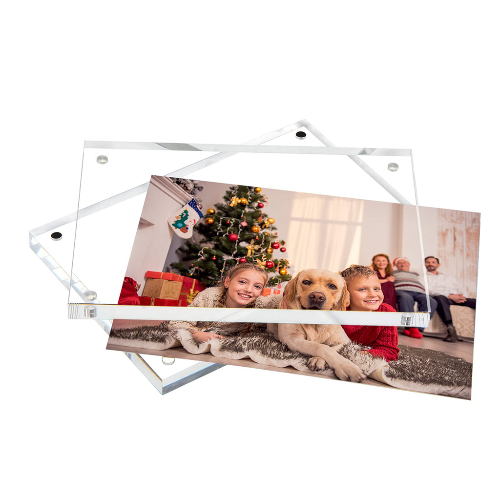 4x6 Acrylic Frame 3 Packs, Acrylic Picture Frame 20mm Thicker Block