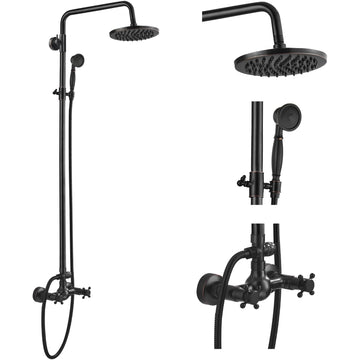Exposed Shower System 8'' Head with Handheld Oil Rubbed Bronze