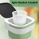 Portable Washing Machine, 16L Upgraded Mini Washer with Spin Basket Laundry Machine, 3 Cleaning Modes Suitable for