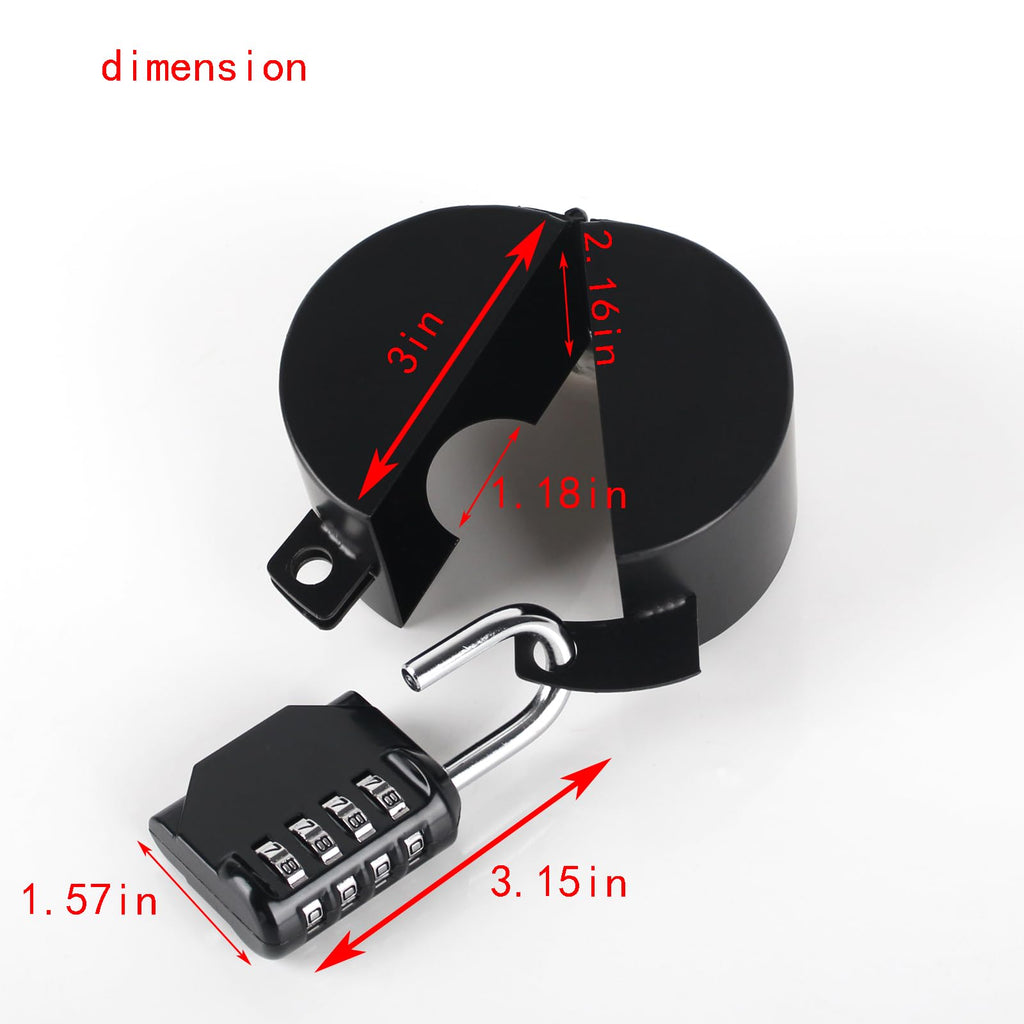 Door Knob Lockout Device, Steel Combo Lock, Child & Dementia Proof