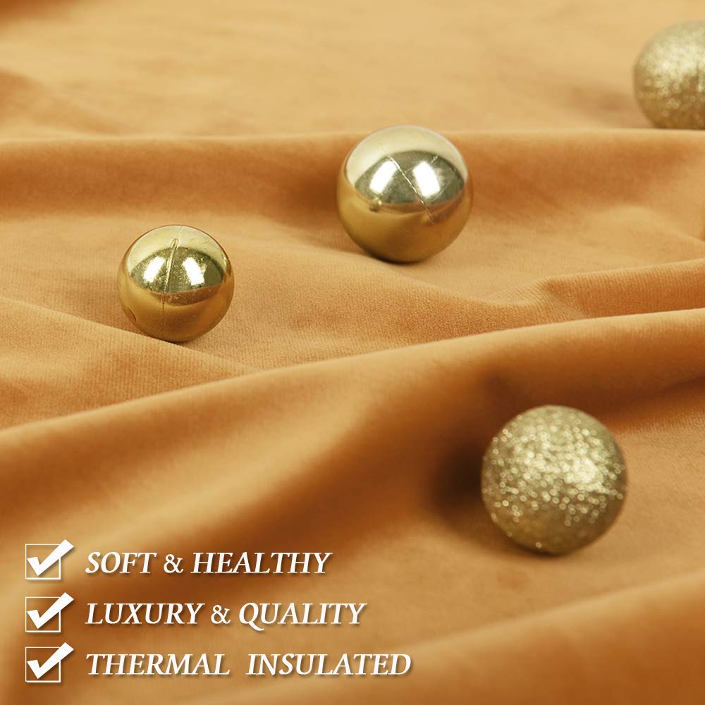 Gold Velvet Curtains 84 inches Bedroom