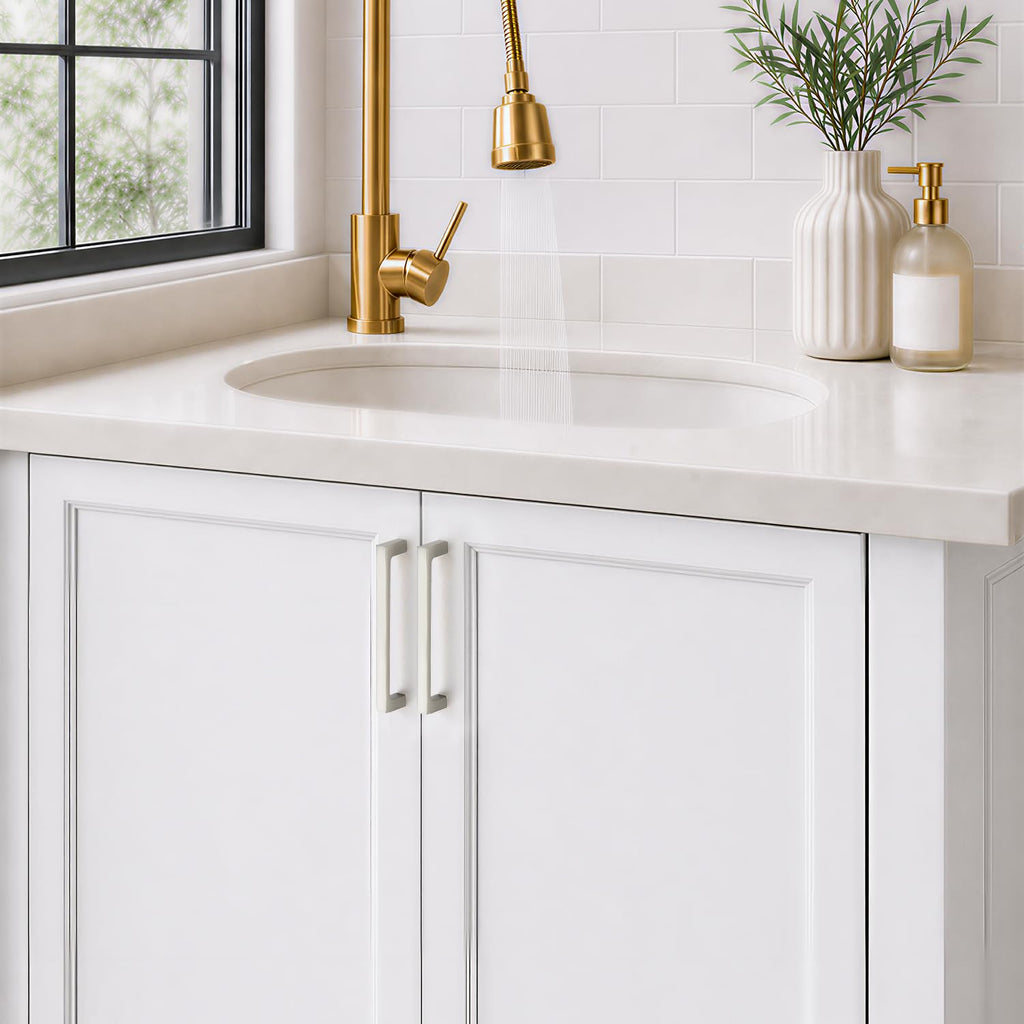 Brushed Nickel Kitchen Cabinet Solid Handles,5 Inch,5 Pack