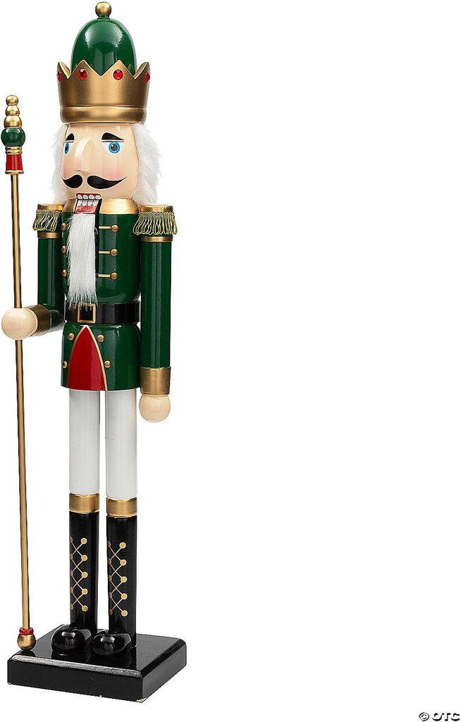 Green Holiday Nutcracker with Scepter 3 Ft. Large Classic Christmas