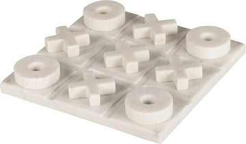 Marble Tic Tac Toe Game Board X and O Game Set for Birthday Gift to Students and Adults Table Top X/O Board Coffee