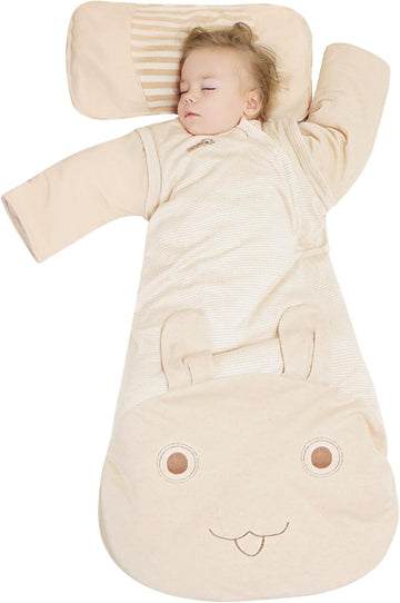 Organic Sleeping Bag Autumn Detachable Sleeve Wearable Blanket