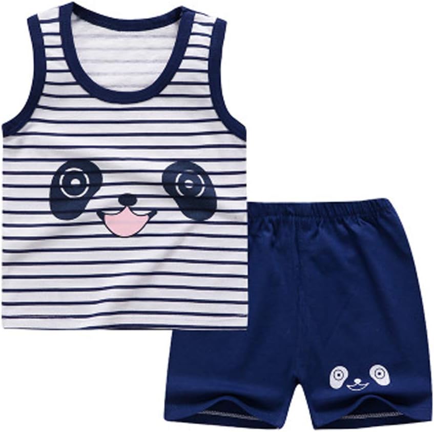 Toddler Boys Tank Tops and Shorts Set 4pcs Summer Outfits
