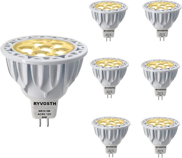 MR16 Led Bulbs 5.5W Replace 35W 50W Halogen Equivalent,3000K Soft Warm White,12V Low Voltage MR16 GU5.3 Bulb