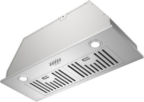 30 Inch Stainless Steel Wall Mount Range Hood 860 CFM 4 Speed Gesture & Touch Control, LED Light Panels Dishwasher-Safe Baffle Filters, Ductless