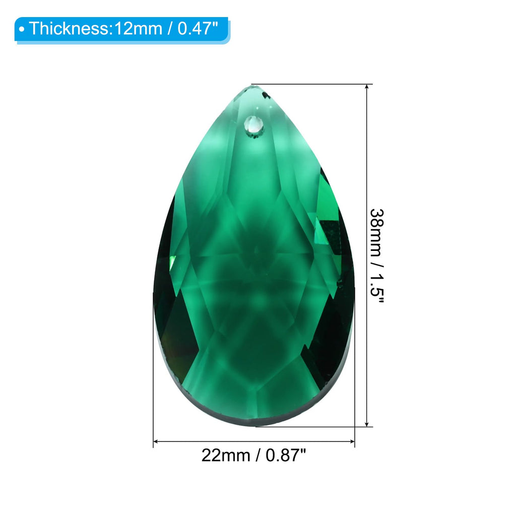 K9 Crystal Pendants 38mm Dark Green 10 Pack