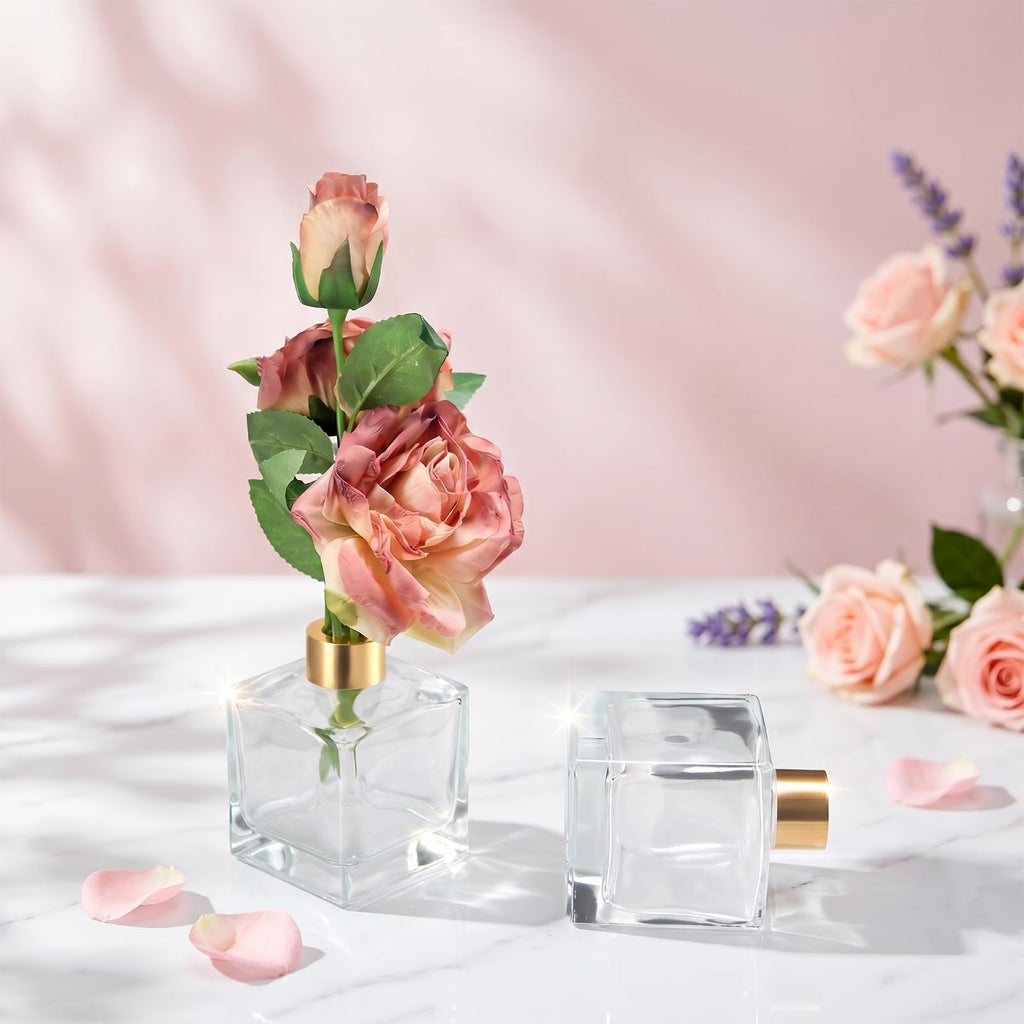 180ml Fragrance Glass Reed Diffuser Bottles Set of 4 Jars