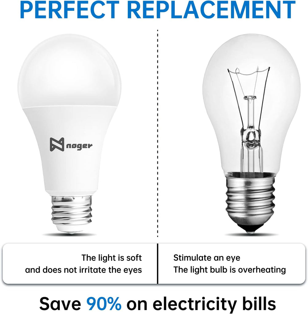 3 Way A21 LED Bulb,50 -100 -150W Equivalent,5000K Daylight, E26 Base,4 Pack
