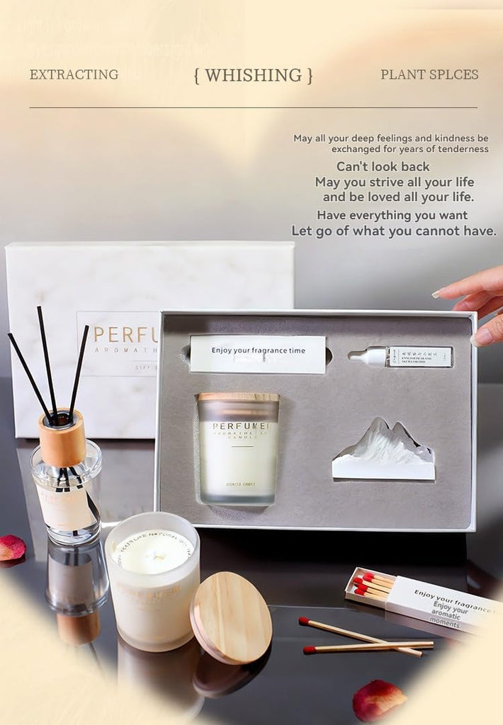 Aromatherapy Physiotherapy Set Mountain Scented Candle Gift Box,Ebony