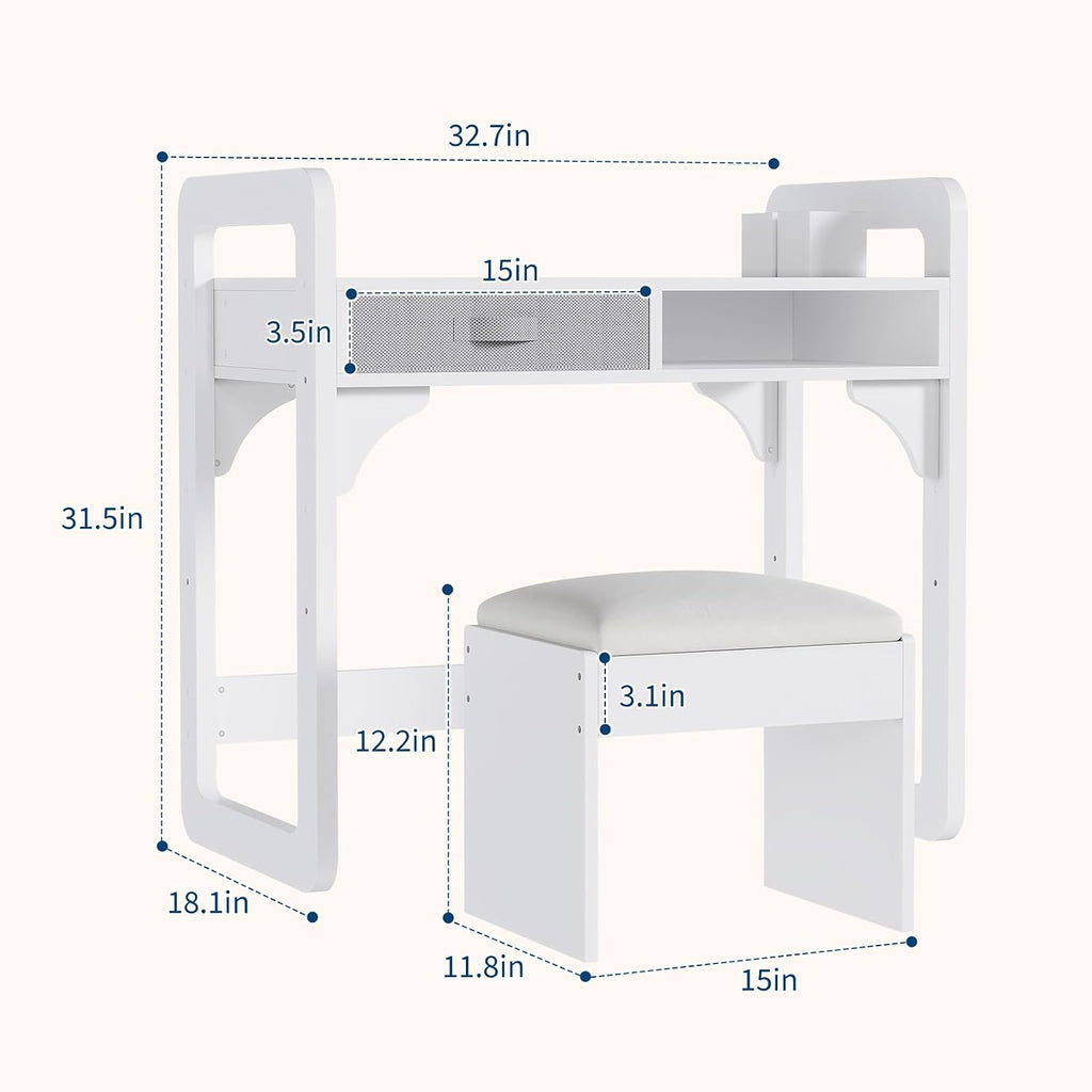 Kids Desk and Chair Set, Study Desk for Boys and Girls