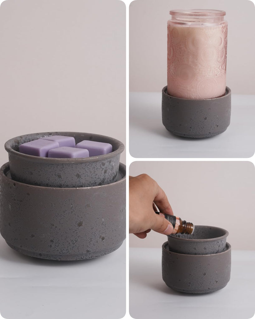 Ceramic Electric Wax Melt Warmer & Cube Oil Melter Cute Small Warmers Aromatherapy Decorative Burner Melts Scented
