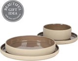 Liberty Bay 16-Piece Pottery Clay Stoneware Dinnerware Set
