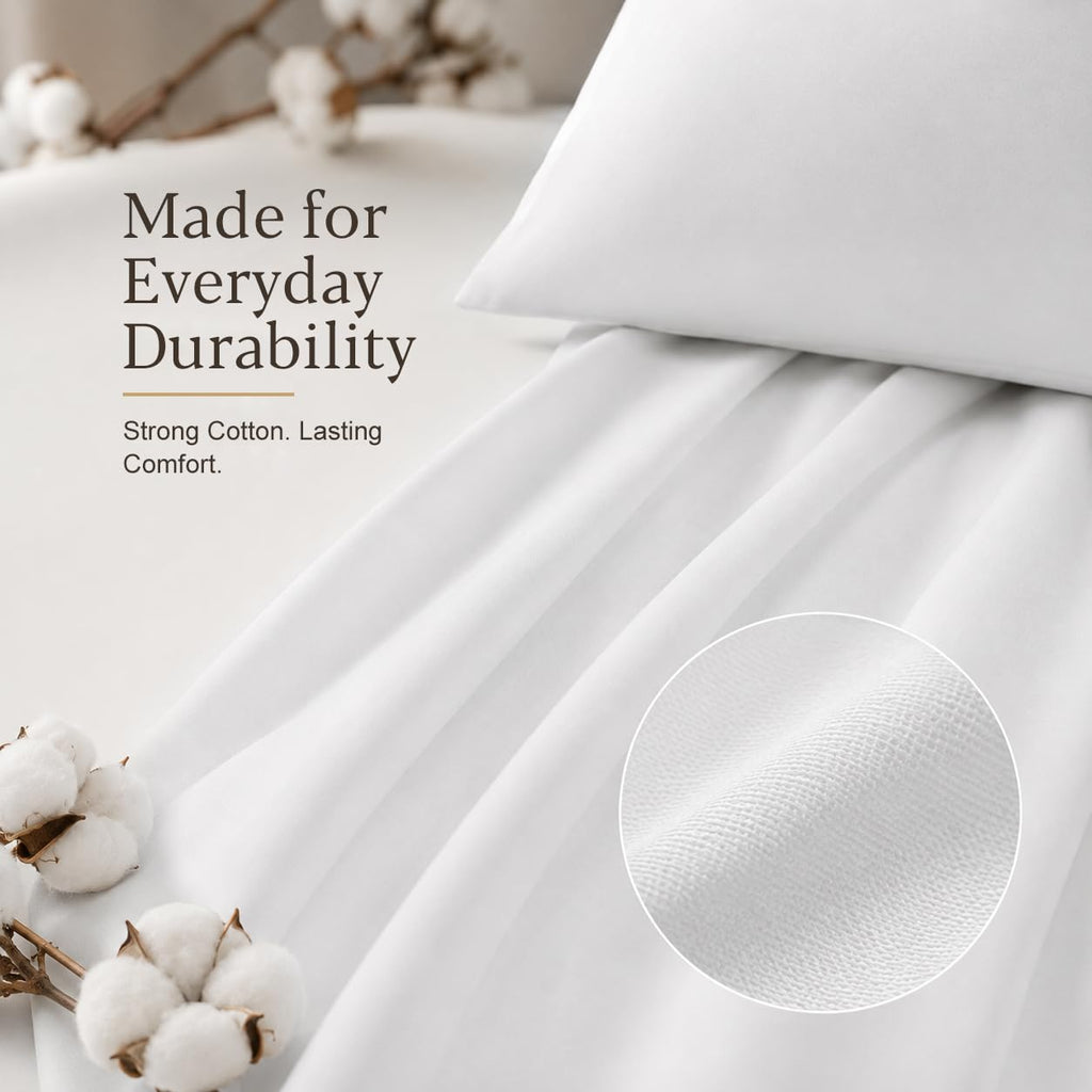 Egyptian Cotton Sheets 18 Inch Deep Pocket Soft Percale