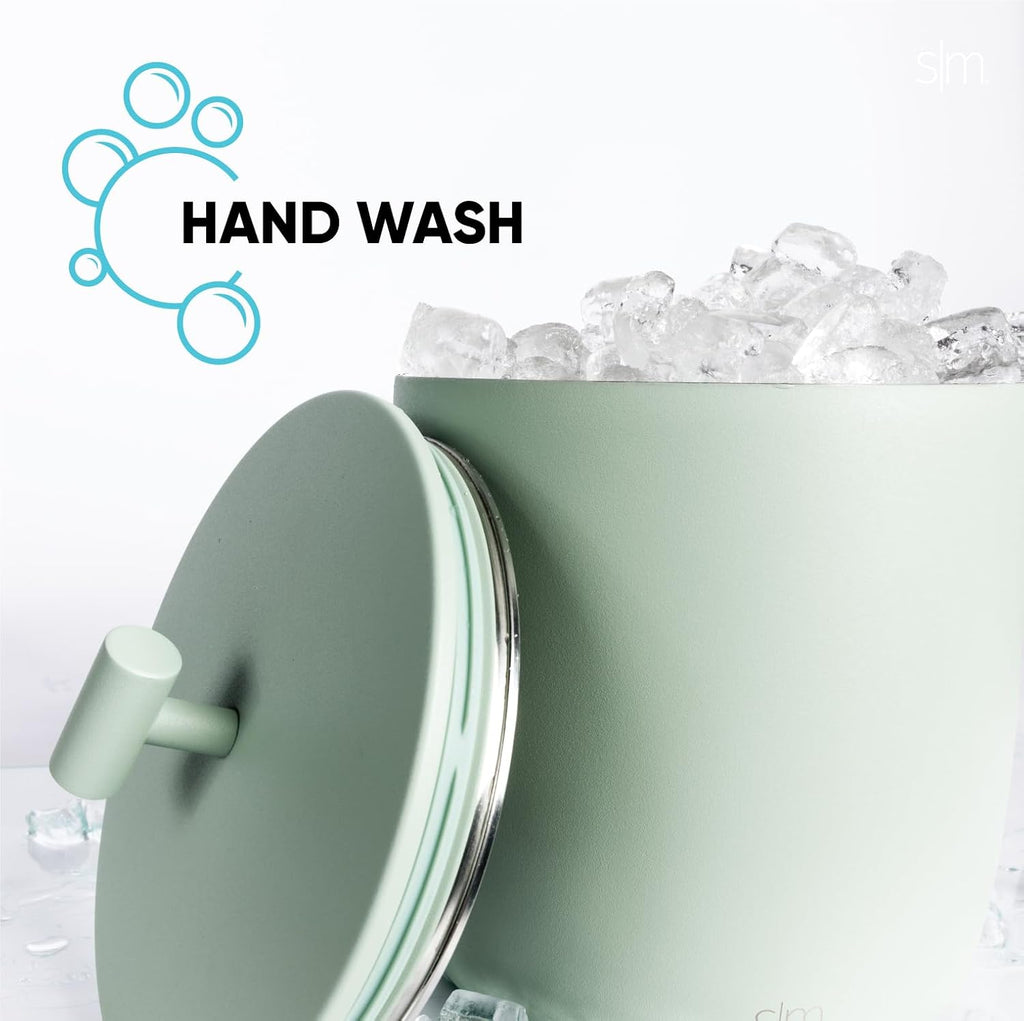 Vacuum Insulated Ice Bucket with Lid and Scoop | For Cocktail, Champagne, Wine, Beer, & Hosting | Stainless Steel