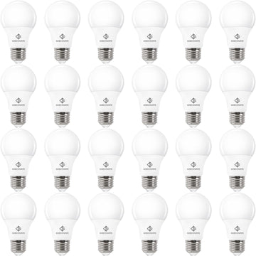 24 Pack A19 Light Bulbs Daylight 5000K 60 Watt Equivalent LED Light Bulb