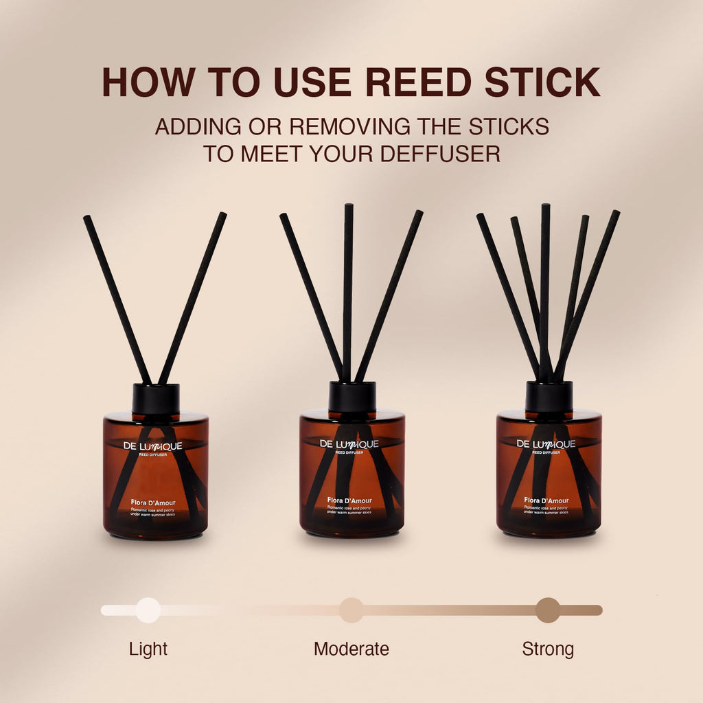 Mystic Rosewood Scent Reed Diffuser - Bathroom Diffuser with Sticks - Long-Lasting Scent with Oud, Damask Rose &